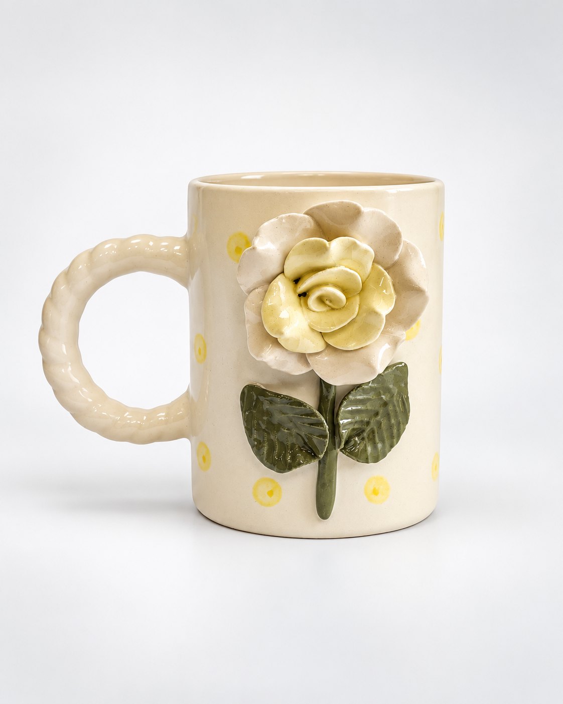 Sculpted Rose Ceramic Mug - view 2 of 5