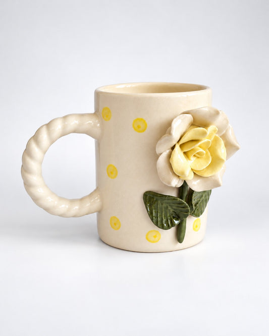 Sculpted Rose Ceramic Mug - view 3 of 5