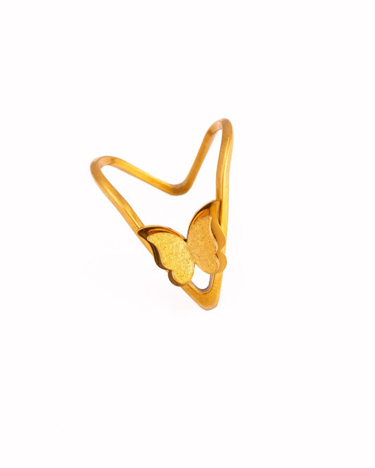 Sculptural V Anti-Tarnish Ring - view 3 of 4