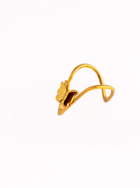 Sculptural V Anti-Tarnish Ring - view 3 of 4