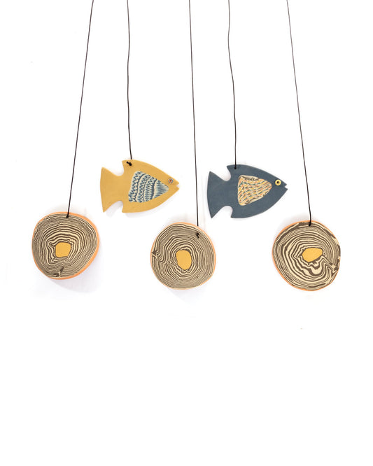 Seashell Nerikomi Ceramic Wind Chime - Concentric by Modus & Mood