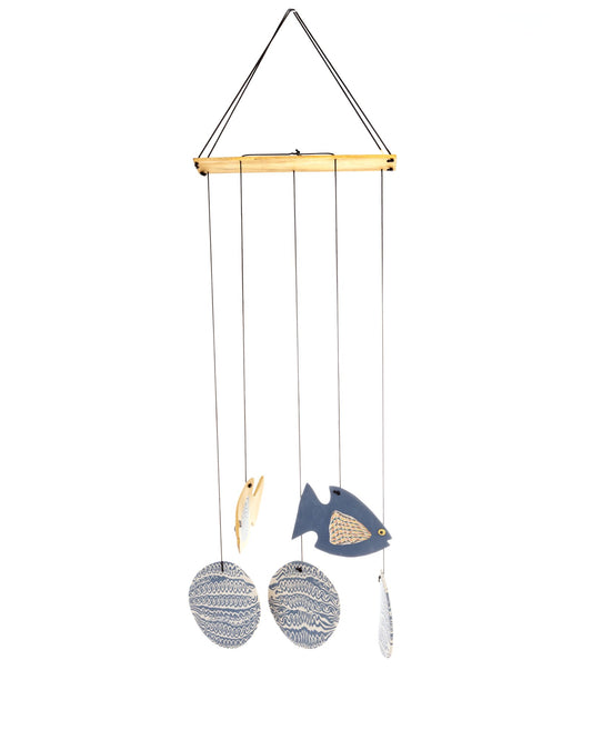 Seashell Nerikomi Ceramic Wind Chime - Waves by Modus & Mood