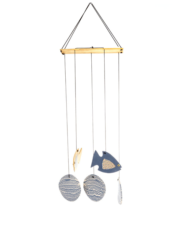 Seashell Nerikomi Ceramic Wind Chime - Waves by Modus & Mood
