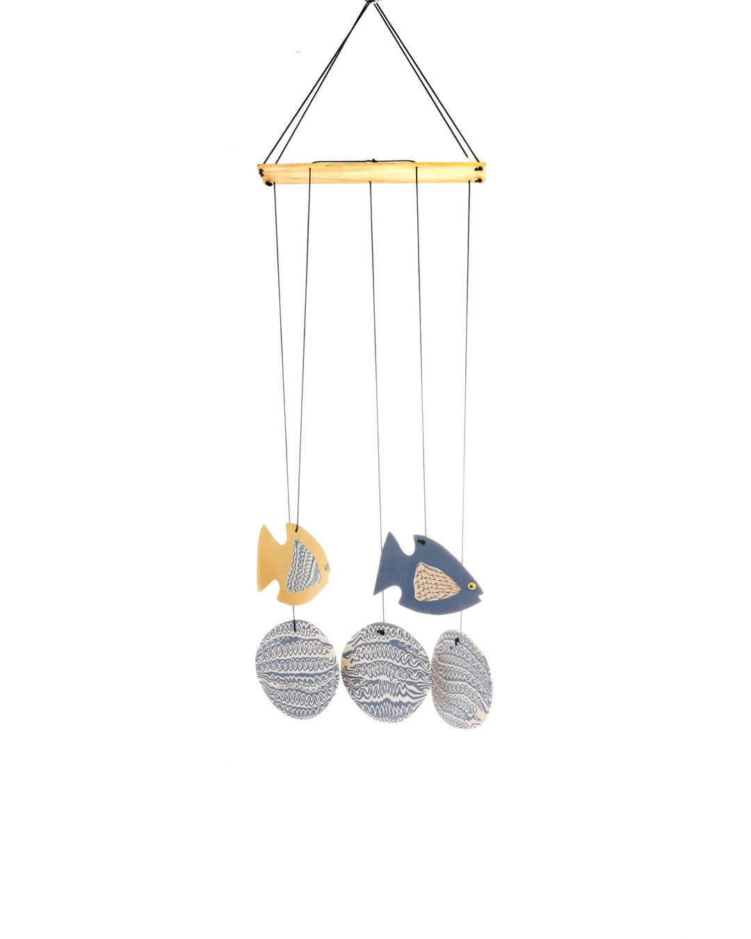 Seashell Nerikomi Ceramic Wind Chime - Waves - view 3 of 4