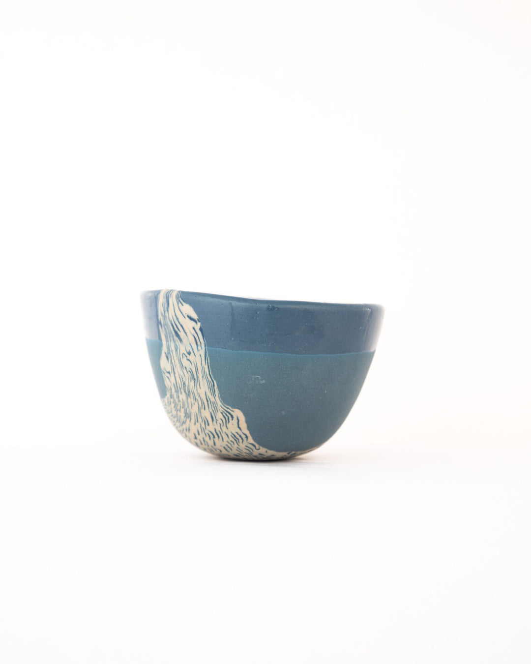 Dune Speckled Nerikomi Ceramic Bowl - Deep Blue - view 2 of 5