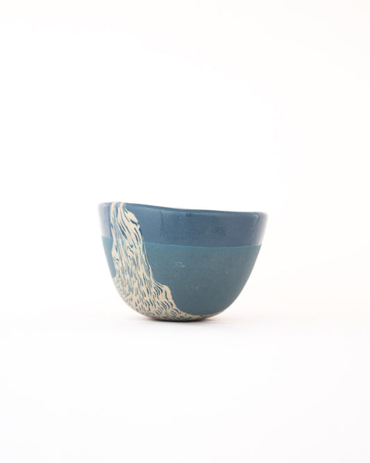 Dune Speckled Nerikomi Ceramic Bowl - Deep Blue - view 2 of 5