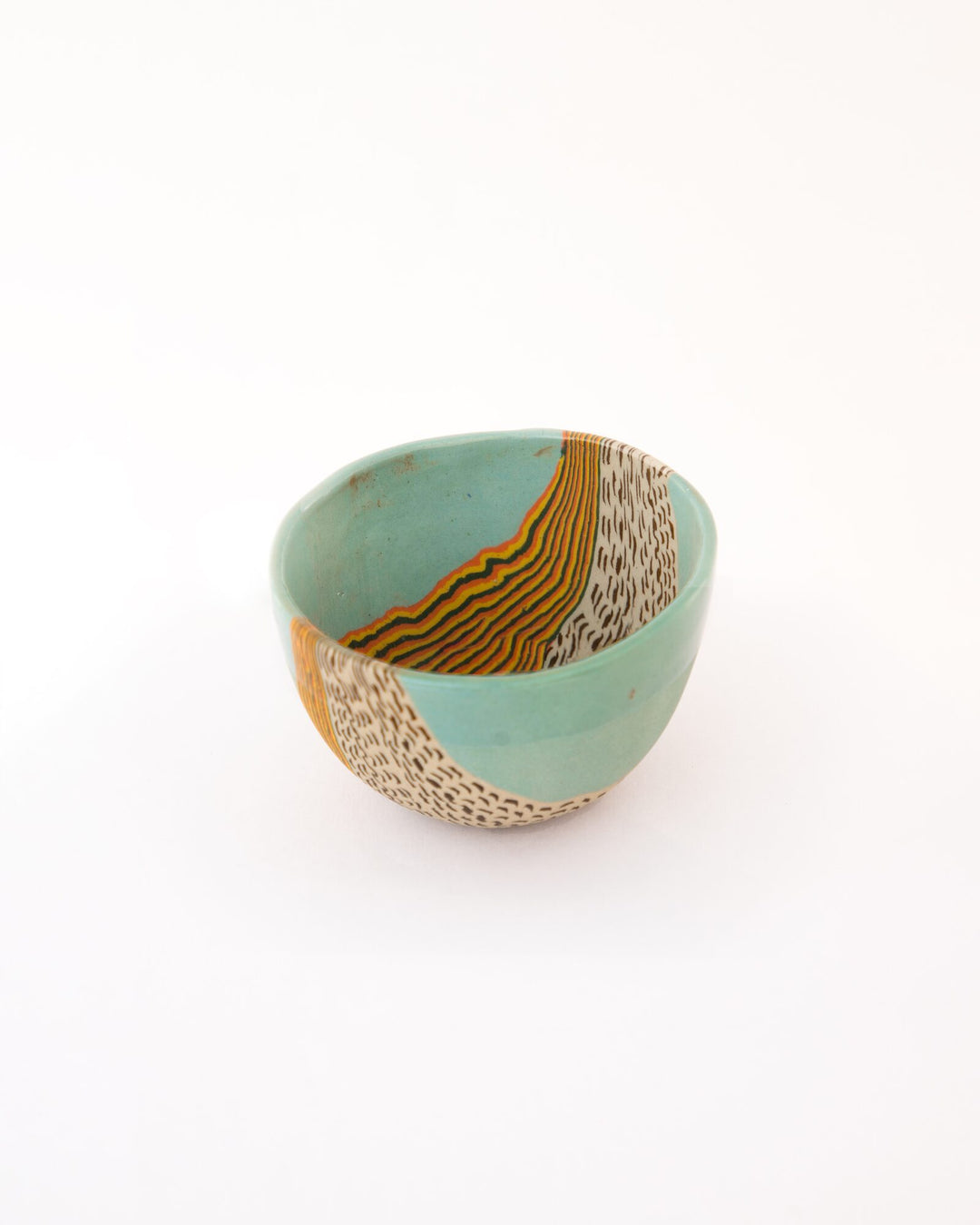 Dune Speckled Nerikomi Ceramic Bowl - Sea Green by Modus & Mood