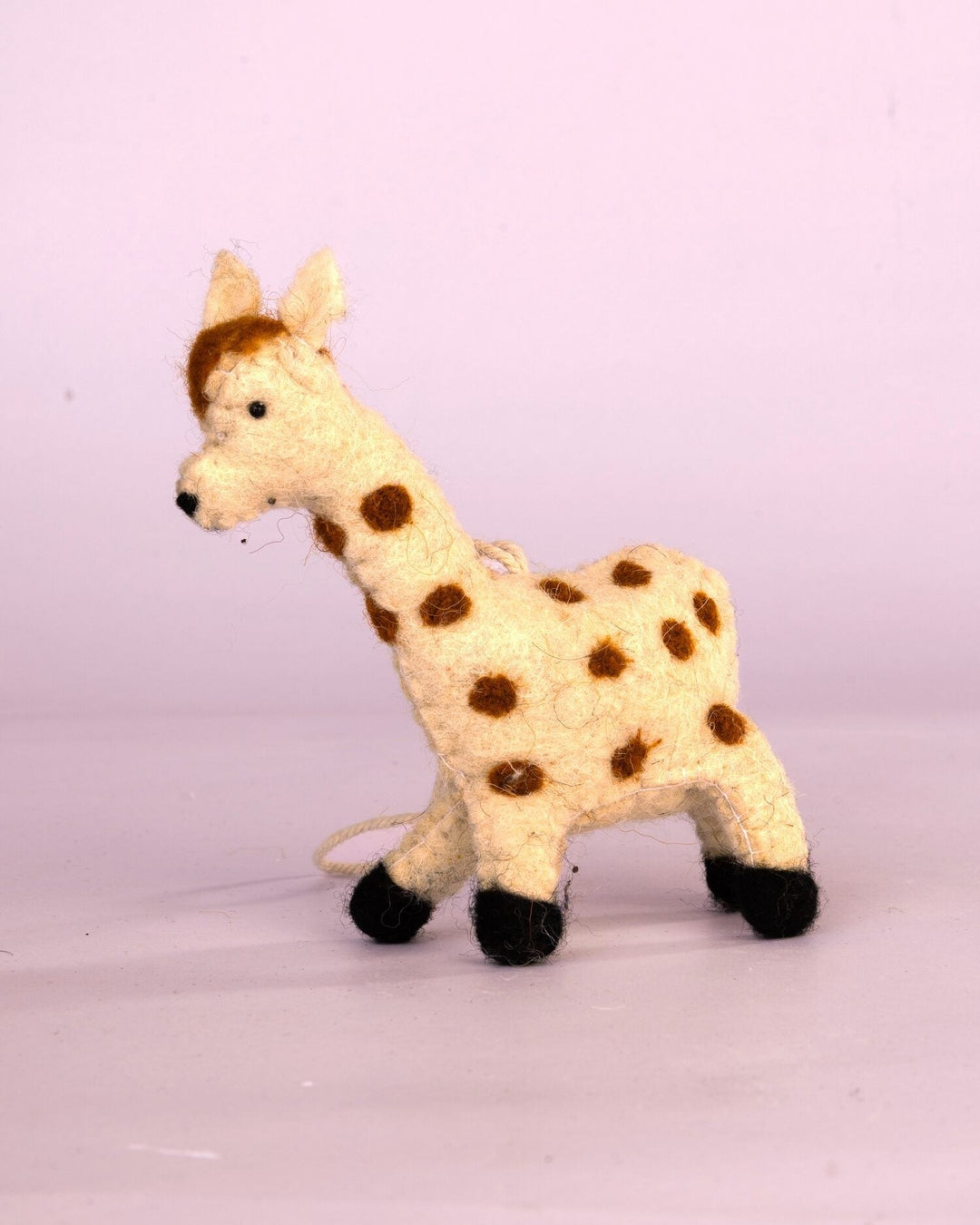 Spotted Wool-Felt Giraffe Figurine - view 2 of 3