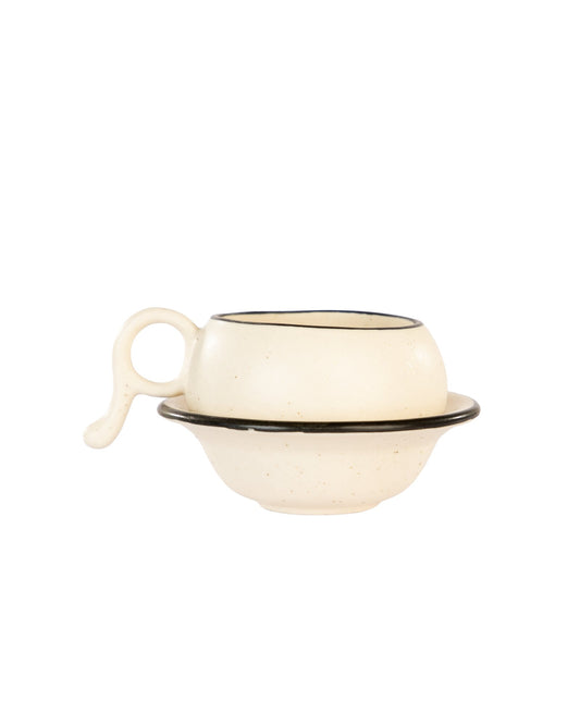 Stackable Ceramic Chai Cup & Saucer Set - view 3 of 6