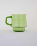 Stackable Straight-Sided Glass Mug - Apple Green