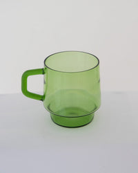 Stackable Straight-Sided Glass Mug - Apple Green - view 2 of 7