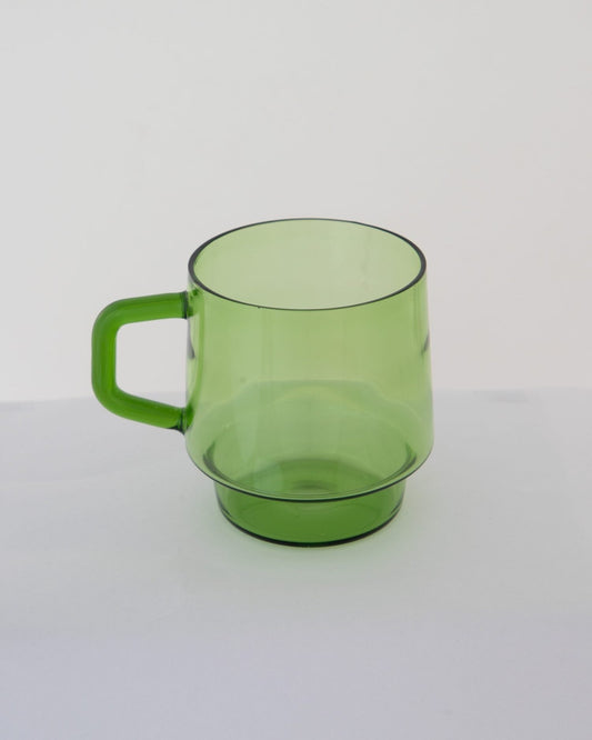 Stackable Straight-Sided Glass Mug - Apple Green - view 2 of 7