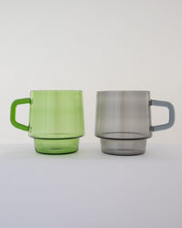 Stackable Straight-Sided Glass Mug - Apple Green - view 5 of 7