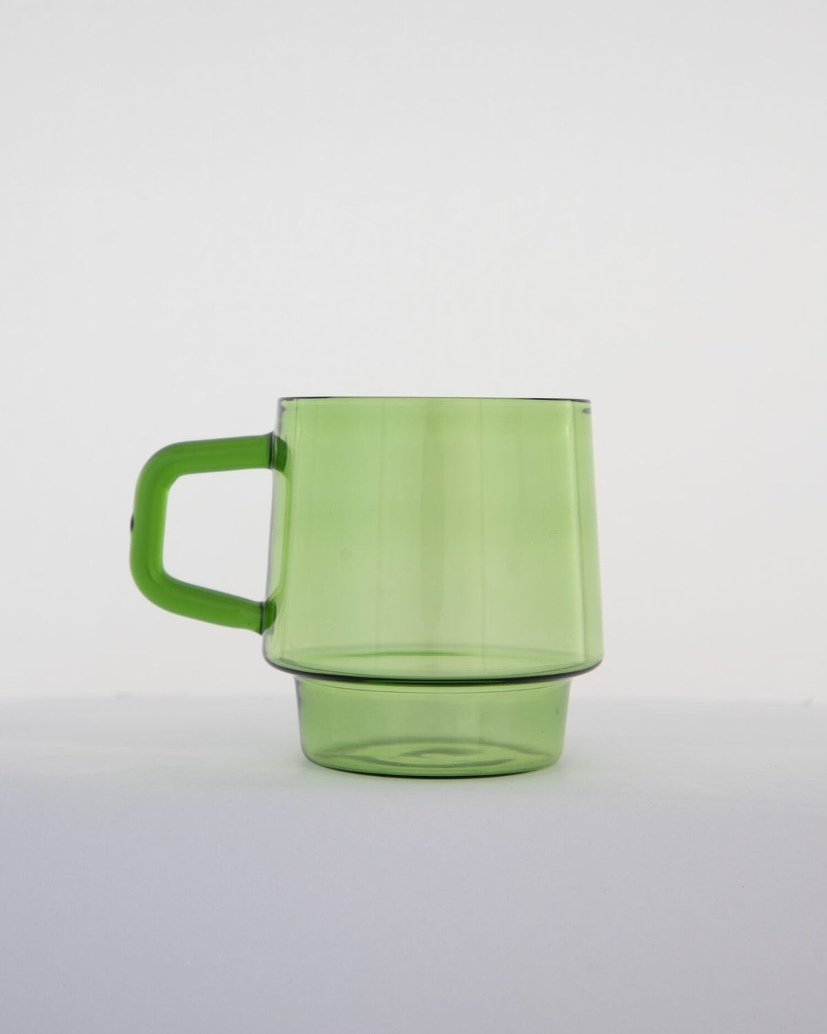 Stackable Straight-Sided Glass Mug - Apple Green - view 6 of 7