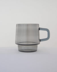 Stackable Straight-Sided Glass Mug - Smoke Grey - view 2 of 5
