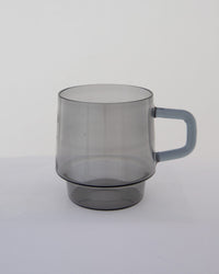 Stackable Straight-Sided Glass Mug - Smoke Grey - view 3 of 5