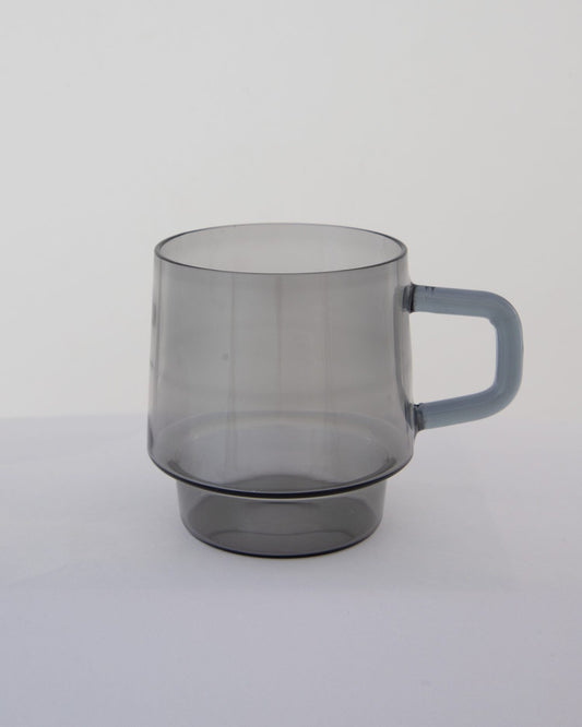 Stackable Straight-Sided Glass Mug - Smoke Grey - view 3 of 5