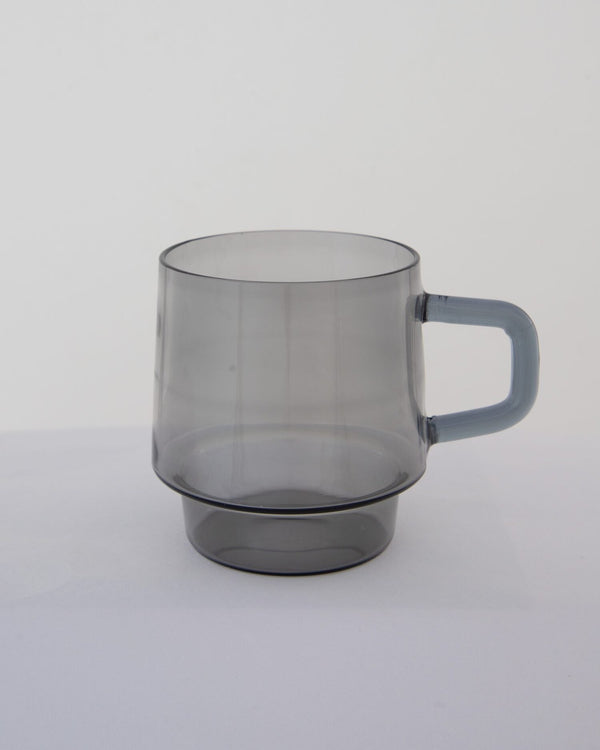 Stackable Straight-Sided Glass Mug - Smoke Grey - view 3 of 5