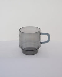 Stackable Straight-Sided Glass Mug - Smoke Grey - view 4 of 5
