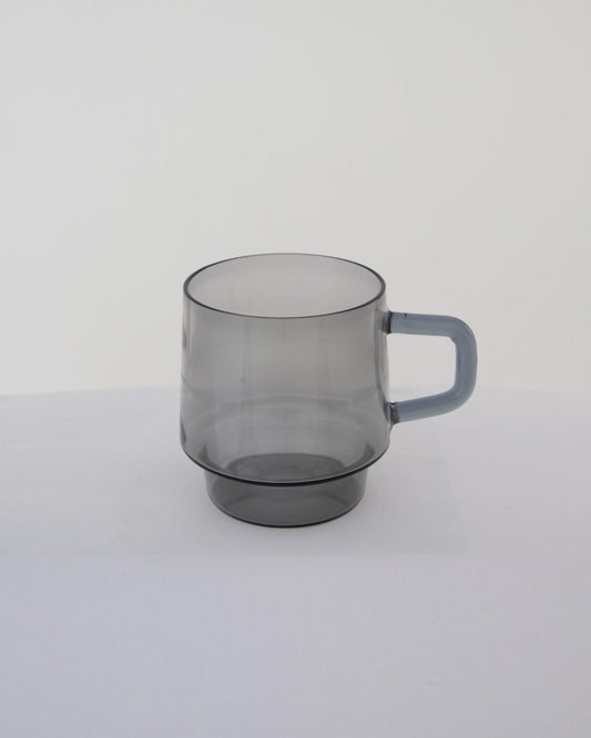 Stackable Straight-Sided Glass Mug - Smoke Grey - view 4 of 5