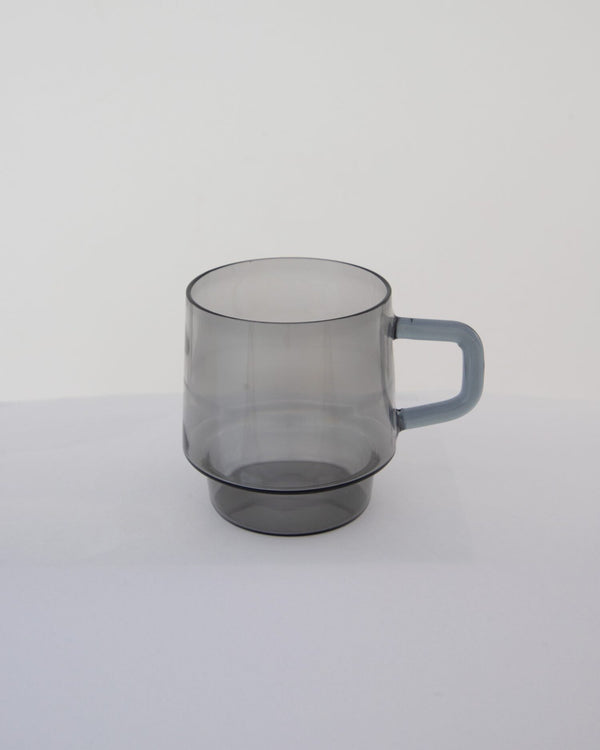 Stackable Straight-Sided Glass Mug - Smoke Grey - view 4 of 5