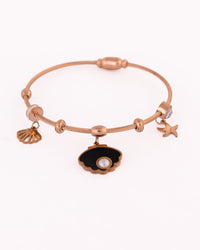 Star & Evil Eye Charm Anti-Tarnish Bracelet - Black - view 3 of 3