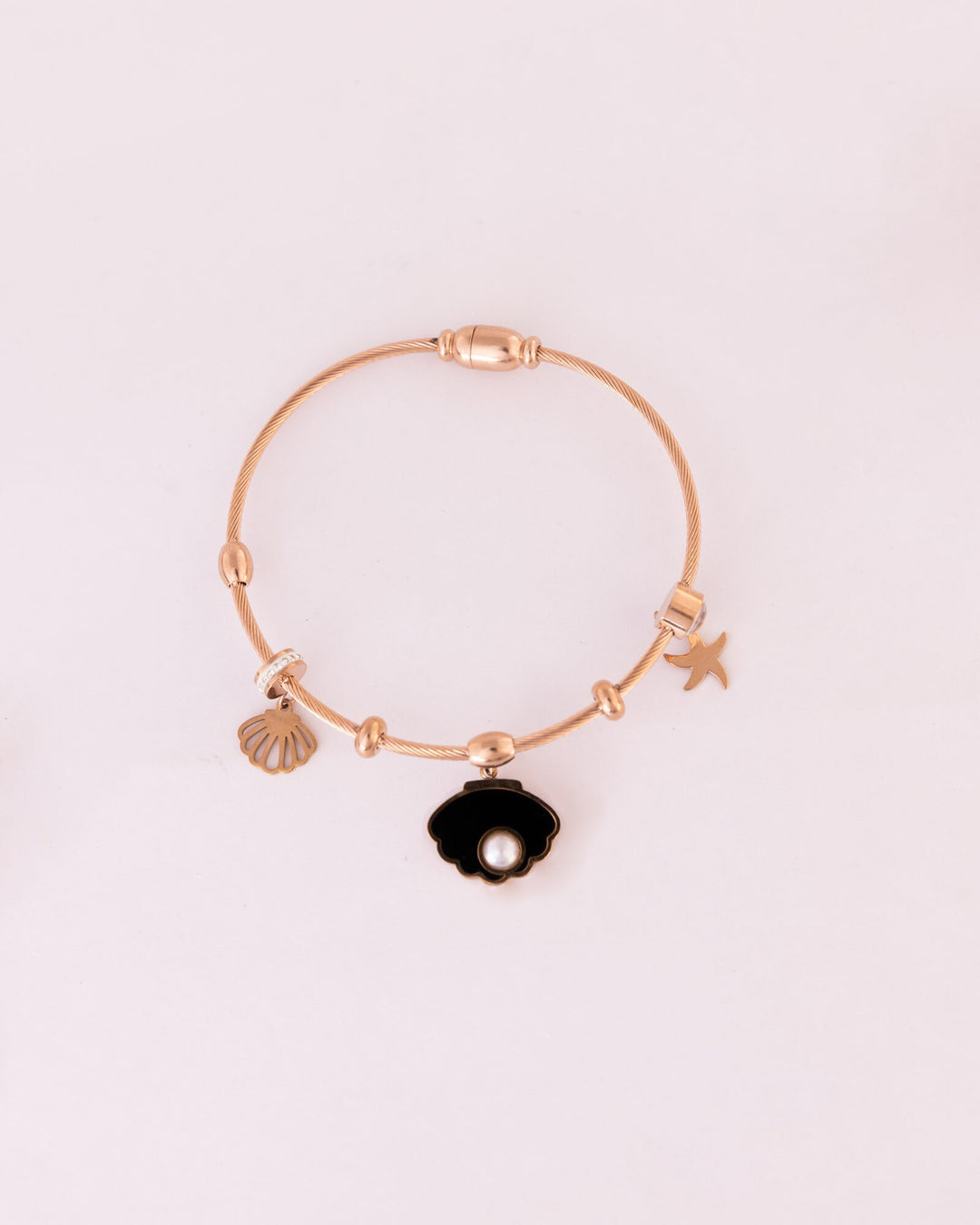 Star & Evil Eye Charm Anti-Tarnish Bracelet - Black by Modus & Mood