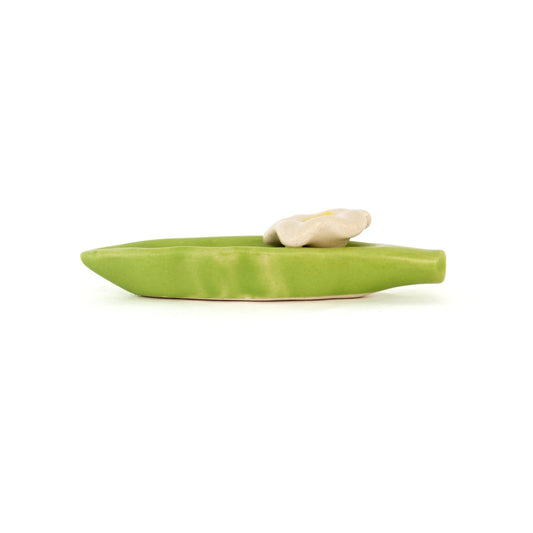 Leaf Ceramic Incense Holder - Green - view 2 of 3