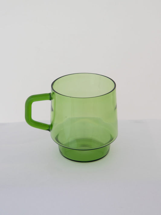 Stackable Straight-Sided Glass Mug - Apple Green - view 2 of 7