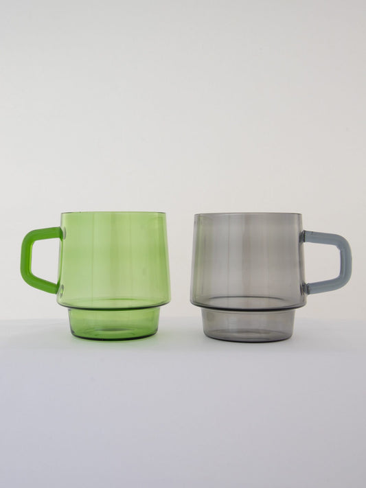 Stackable Straight-Sided Glass Mug - Apple Green - view 4 of 7