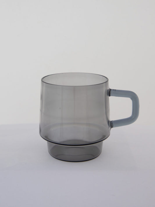 Stackable Straight-Sided Glass Mug - Smoke Grey - view 2 of 4