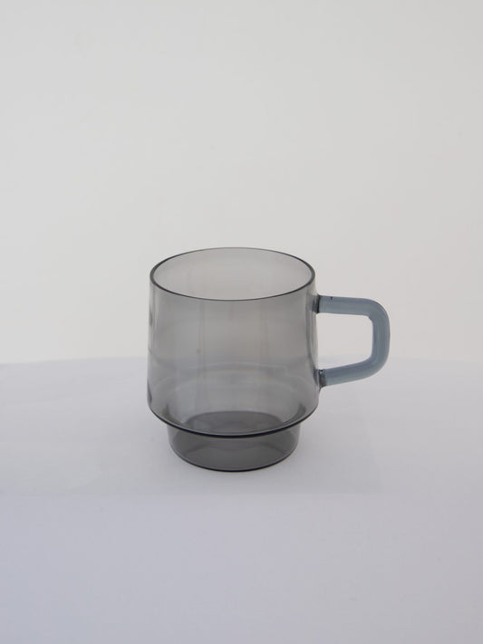 Stackable Straight-Sided Glass Mug - Smoke Grey - view 3 of 4