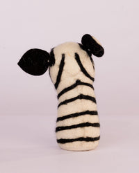 Striped Wool-Felt Zebra Figurine - view 2 of 3