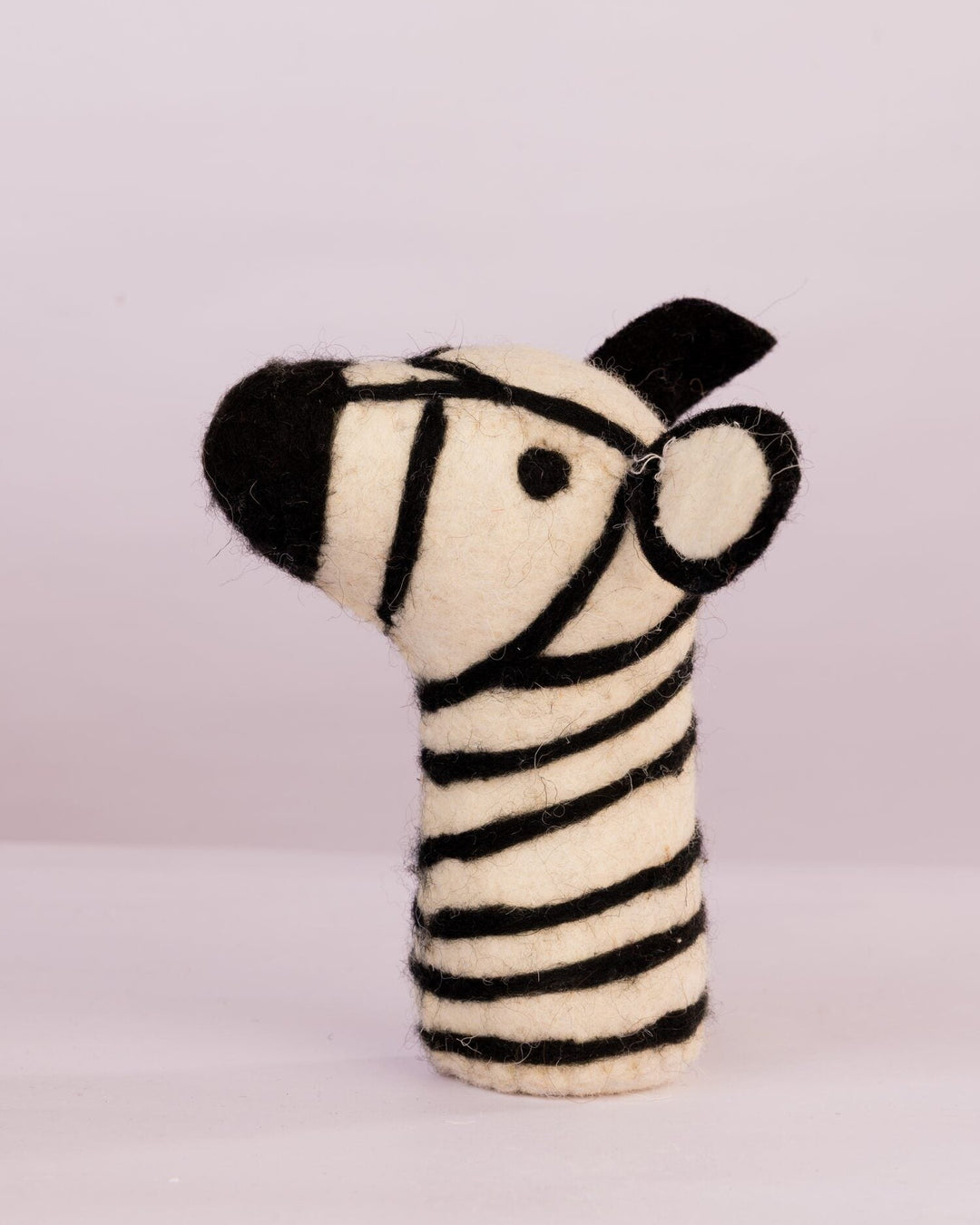 Striped Wool-Felt Zebra Figurine - view 3 of 3