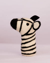 Striped Wool-Felt Zebra Figurine - view 3 of 3