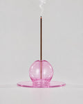 Sun Orb Pink Glass - Incense Stick Stand