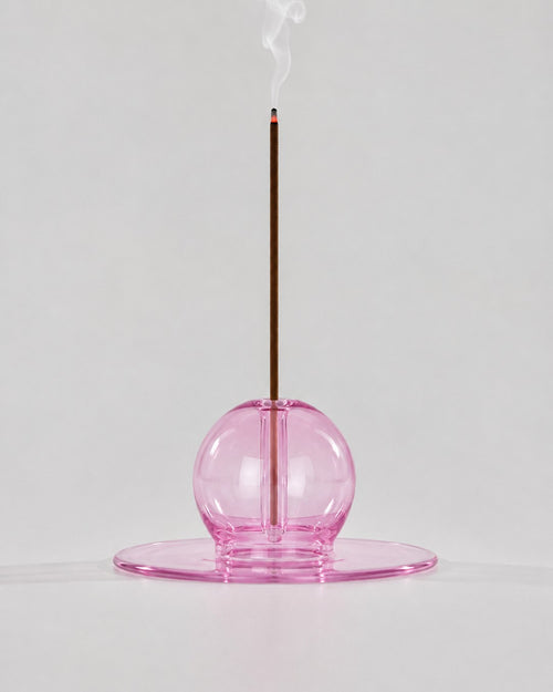 Sun Orb Pink Glass - Incense Stick Stand by Modus & Mood