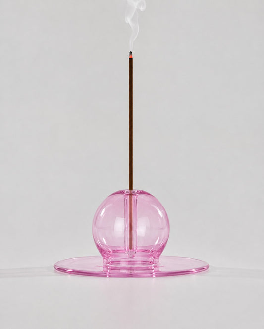 Sun Orb Pink Glass - Incense Stick Stand by Modus & Mood