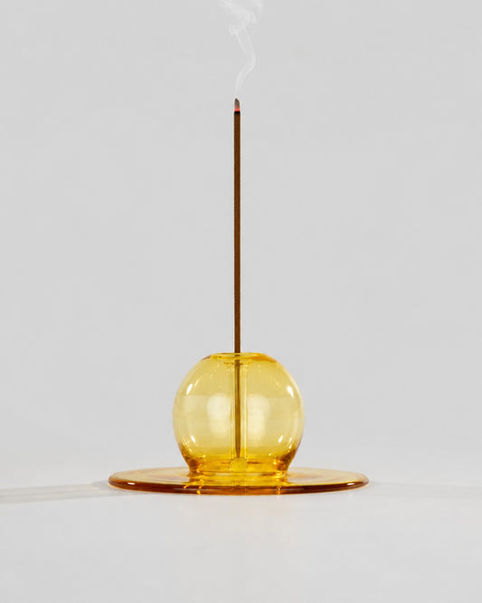 Sun Orb Yellow Glass - Incense Stick Stand by Modus & Mood
