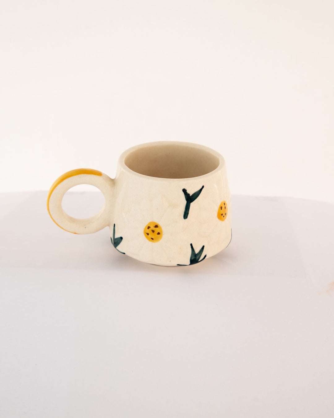 Sunflower Ring-Handle Hand-Painted Ceramic Mug - view 3 of 3