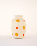 Sunspot Dotted Mini Ceramic Bud Vase - Oval