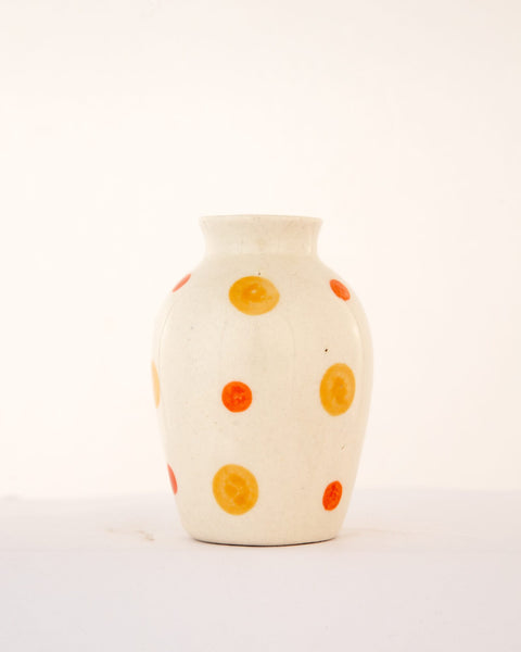 Sunspot Dotted Mini Ceramic Bud Vase - Oval