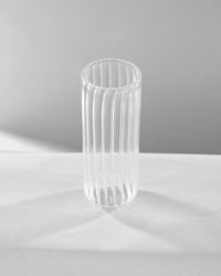 Tall Ribbed Glass Highball Flute Tumbler - Clear - view 3 of 3
