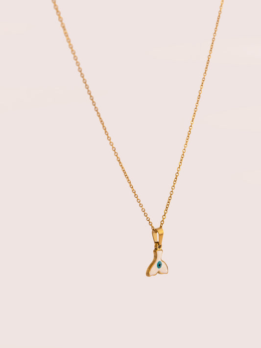 Enamel Fin Pendant Anti-Tarnish Necklace - Blue by Modus & Mood