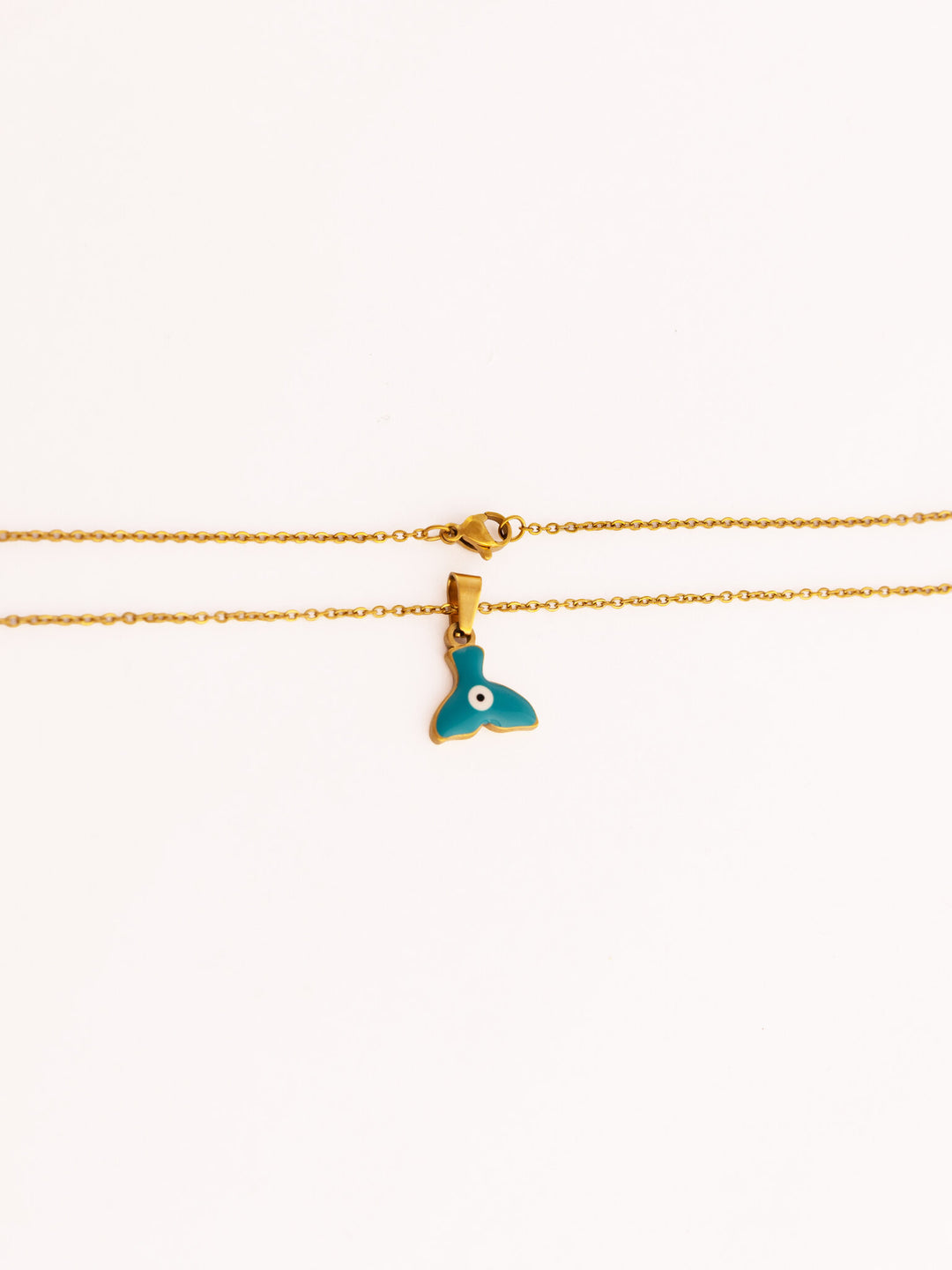 Enamel Fin Pendant Anti-Tarnish Necklace - Teal by Modus & Mood