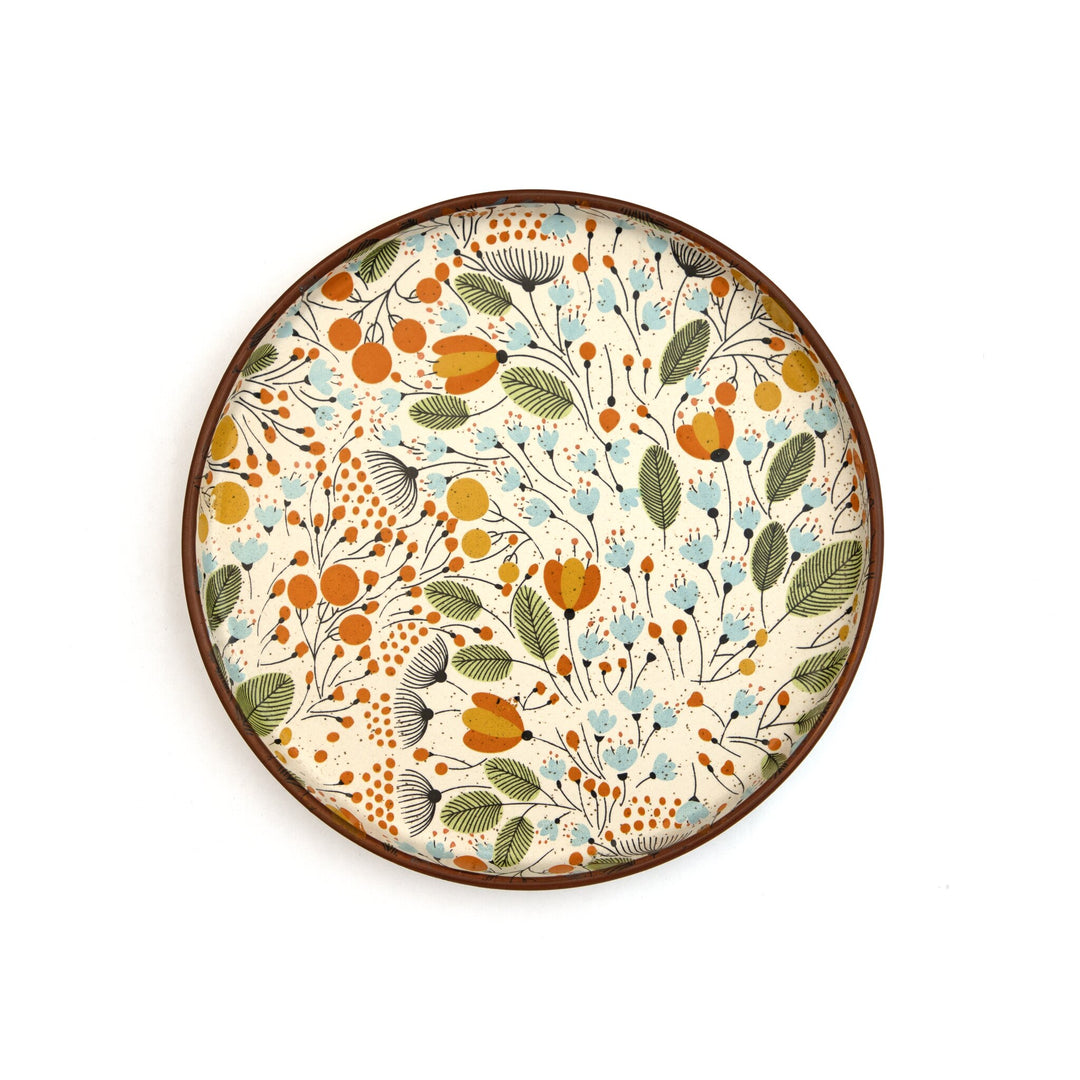 Floral Pattern Ceramic Dinner Plate - Marigold by Modus & Mood