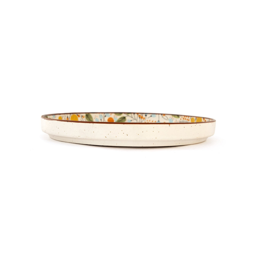 Floral Pattern Ceramic Dinner Plate - Marigold - view 2 of 3