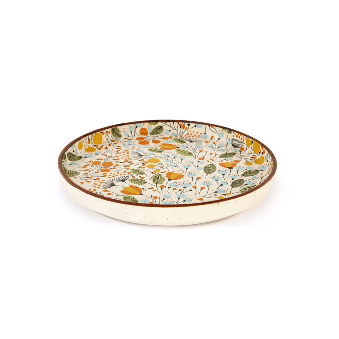 Floral Pattern Ceramic Dinner Plate - Marigold - view 3 of 3