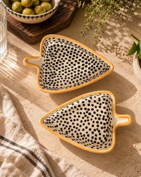 Triangle Ceramic Serving Dish - Speckled