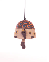 Turtle Nerikomi Ceramic Bell Hanging - Rust Rings by Modus & Mood